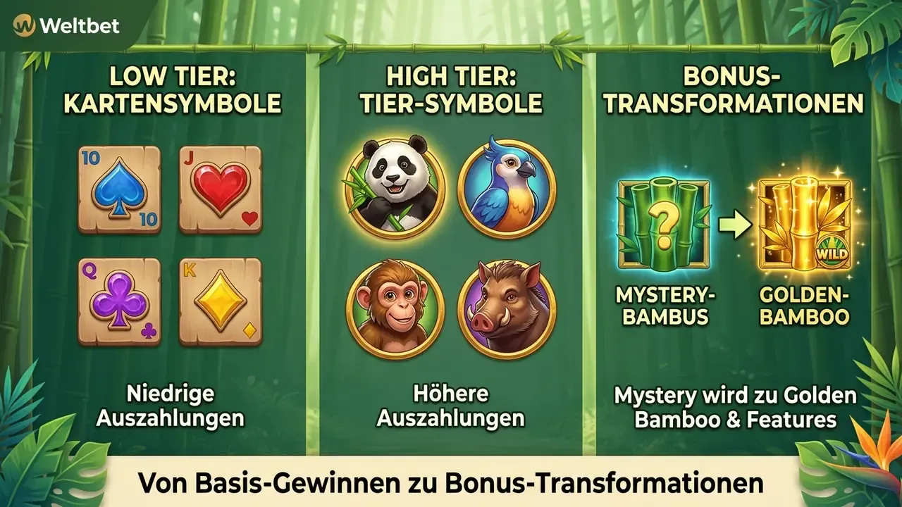 Big Bamboo Symbol Uebersicht und Transformationen