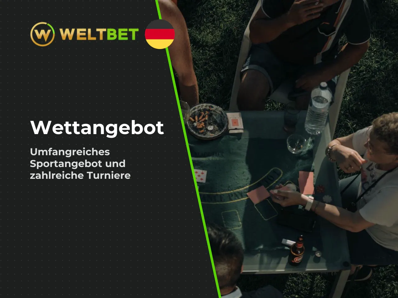 Breite des Wettangebots und Turnierabdeckung. Weltbet