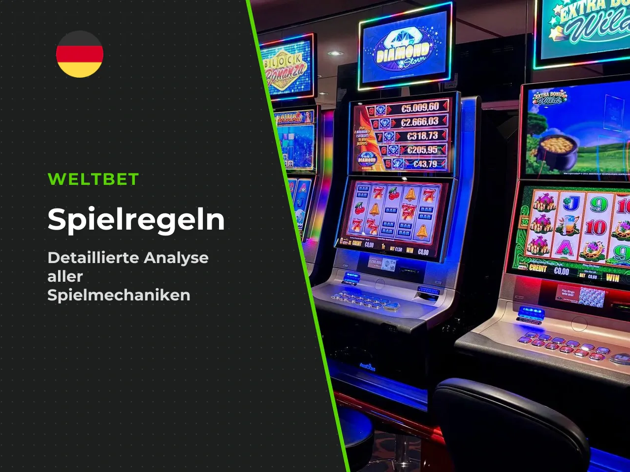 Spielfeld, Symbole und komplette Auszahlungstabelle. Das