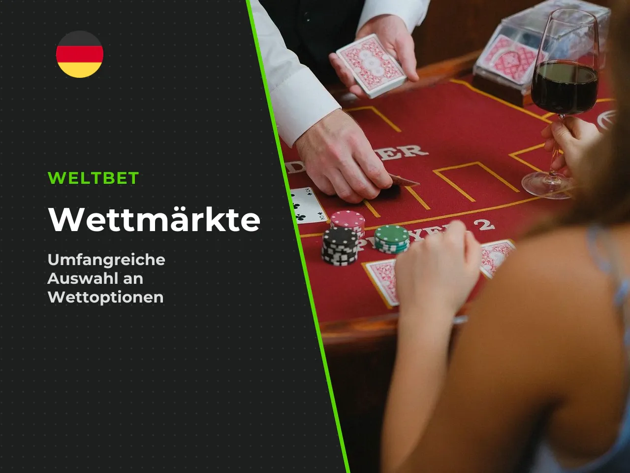Wettmärkte für Einzelwetten und Kombiwetten. Bei