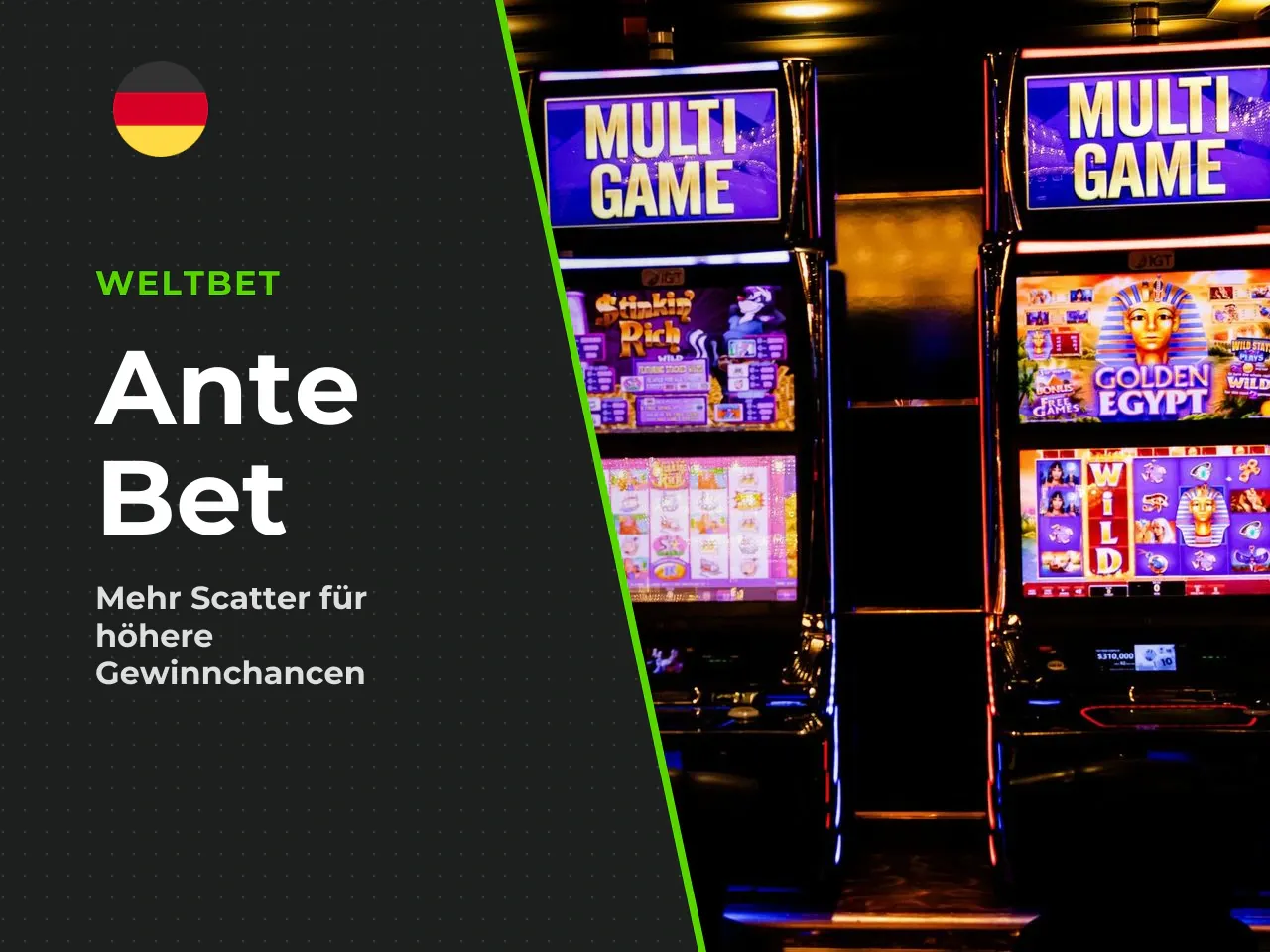Ante Bet Zusatzeinsatz . Die Ante