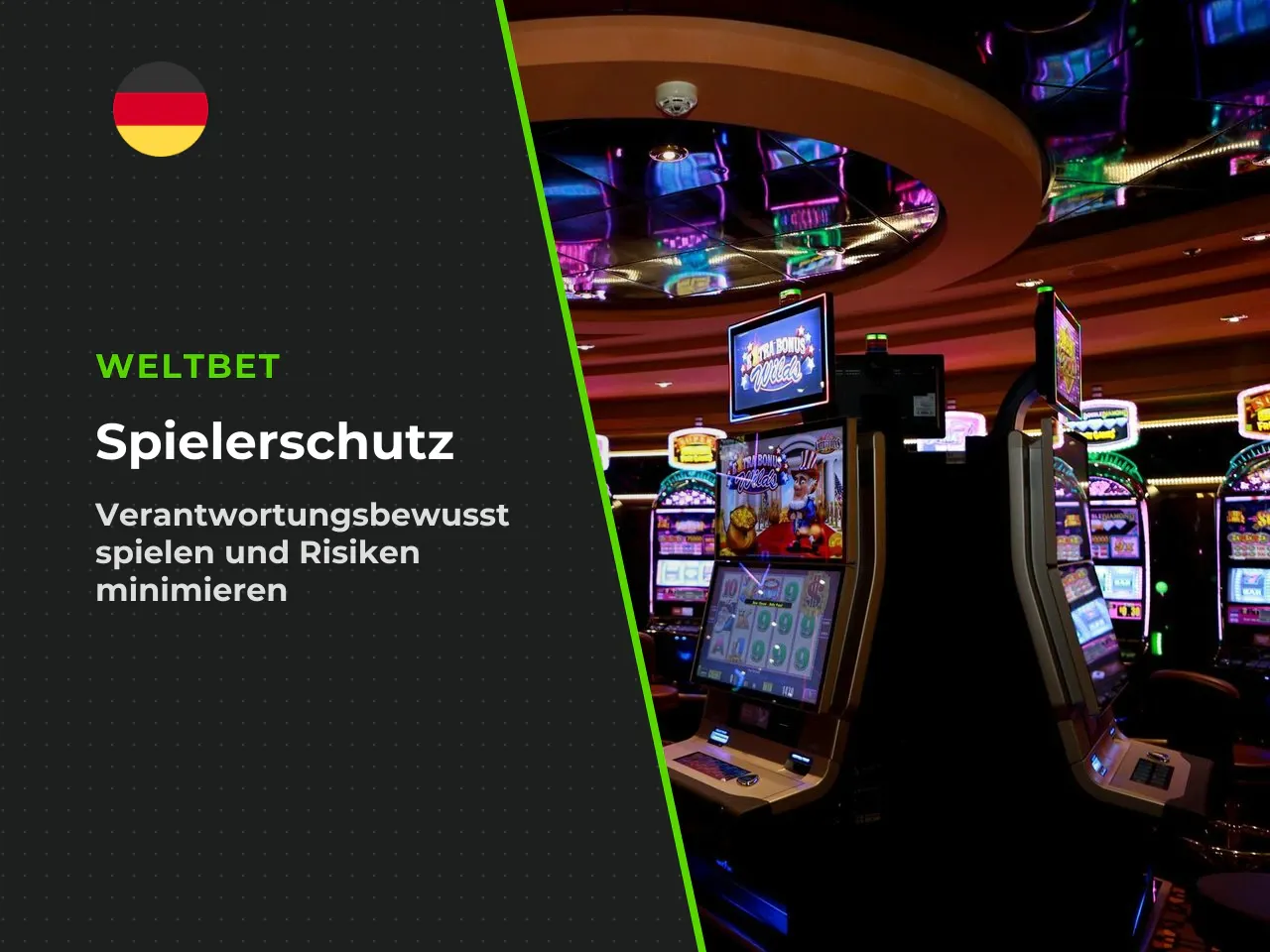 Online-Slots als besonders riskante Glücksspielform. Hinweis