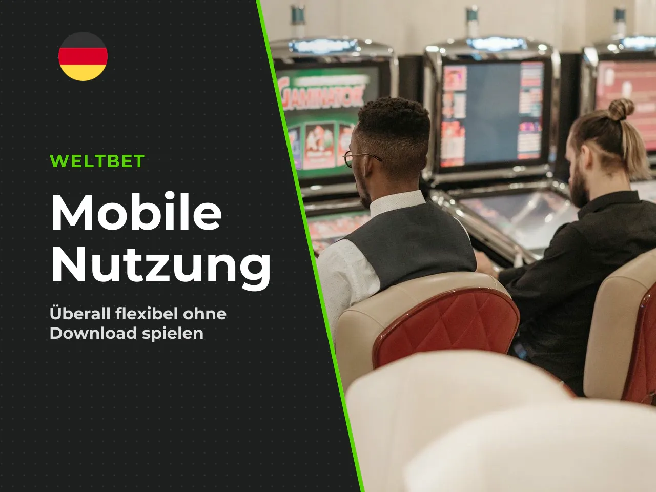 Mobile Spieloberfläche und Browser-Nutzung. - Kompatibel